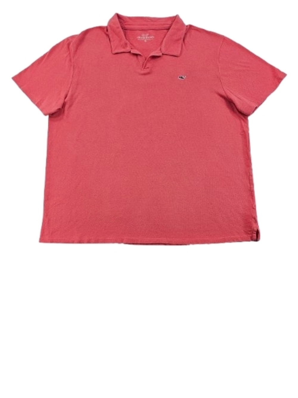 Vineyard Vines Linen Blend Whale Shirt Men's XL Pink Coral Golf Textured Soft